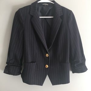Express Navy Pinstripe Blazer